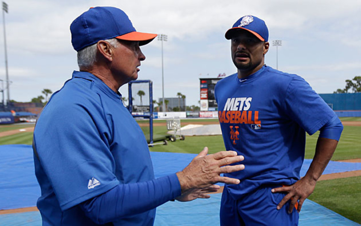 Terry Collins met with his ace in spring training in 2013 but never did get to use Santana in a game that season.